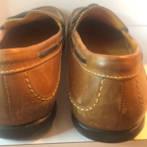 Men’s fall brown comfort Johnson Murphy 12m slip on slide driving loafers - Picture 7 of 12